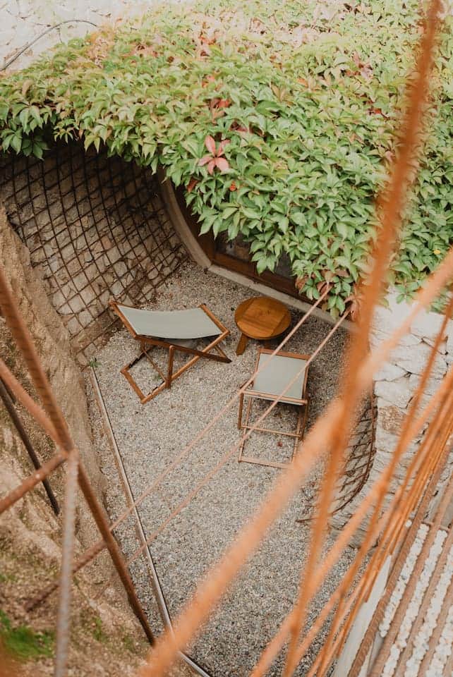 Patio privé vu d'en haut